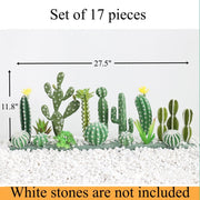 10 Pcs Artificial Cactus Stems Bulk Set Faux Succulent Plants for Landscaping