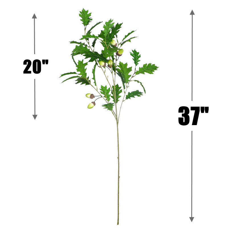 15 Pcs 37 Inch Artificial Acorn Fruit Branches Extra Long Winter Stems Bulk