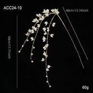 Acrylic Crystal Branch Decorations - White Bling Festive Ambience Accents