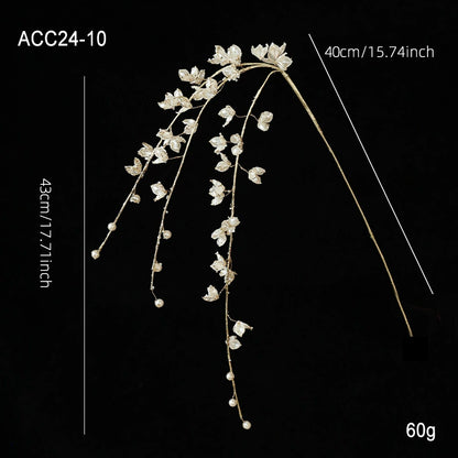 Acrylic Crystal Branch Decorations - White Bling Festive Ambience Accents