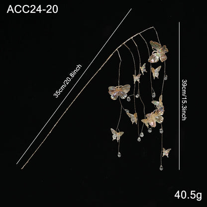 Acrylic Crystal Branch Decorations - White Bling Festive Ambience Accents