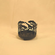 African Safari Animal Silhouette Iron Candle Holder - Home Decor Lantern