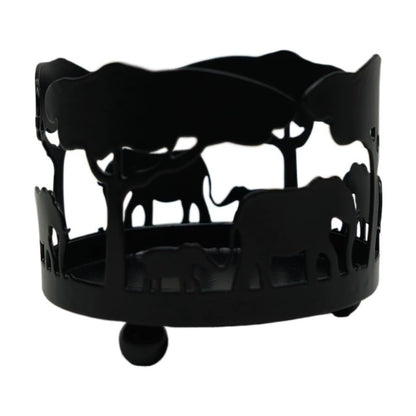 African Safari Animal Silhouette Iron Candle Holder - Home Decor Lantern