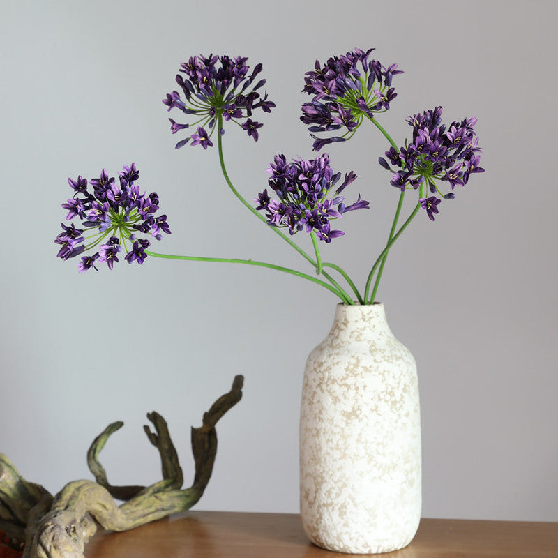 26 Inch Agapanthus Africanus Stems 10 Pcs Faux Silk African Lily Fall Flowers Bulk