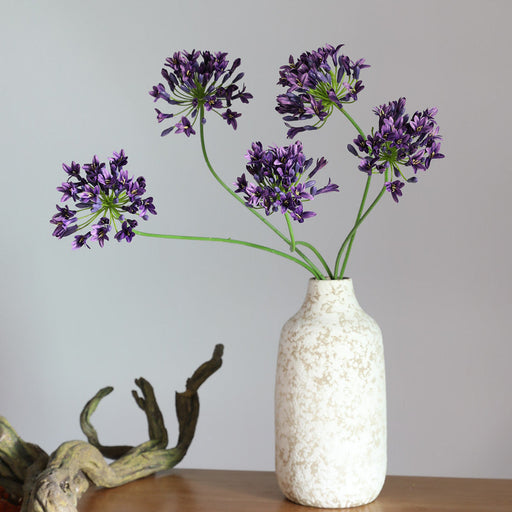 26 Inch Agapanthus Africanus Stems 10 Pcs Faux Silk African Lily Fall Flowers Bulk