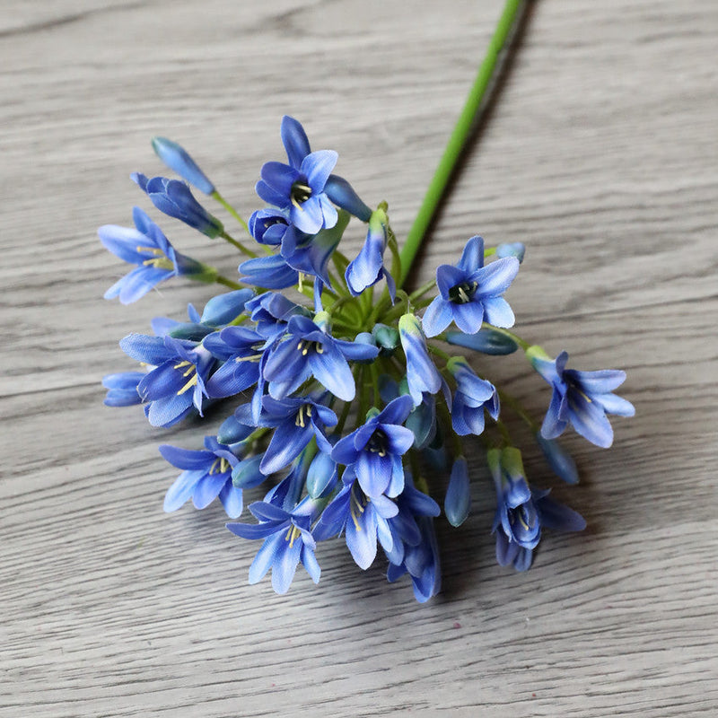 26 Inch Agapanthus Africanus Stems 10 Pcs Faux Silk African Lily Fall Flowers Bulk