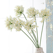 26 Inch Agapanthus Africanus Stems 10 Pcs Faux Silk African Lily Fall Flowers Bulk