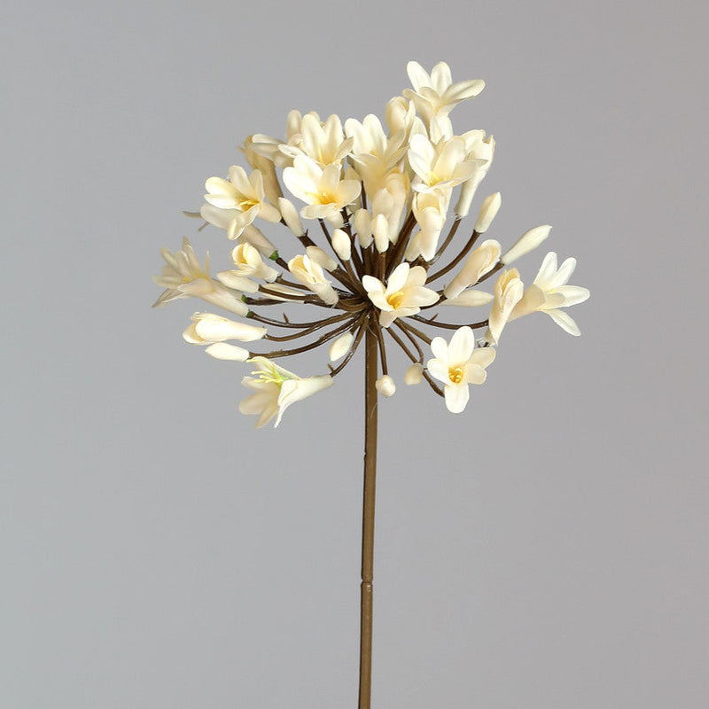 26 Inch Agapanthus Africanus Stems 10 Pcs Faux Silk African Lily Fall Flowers Bulk