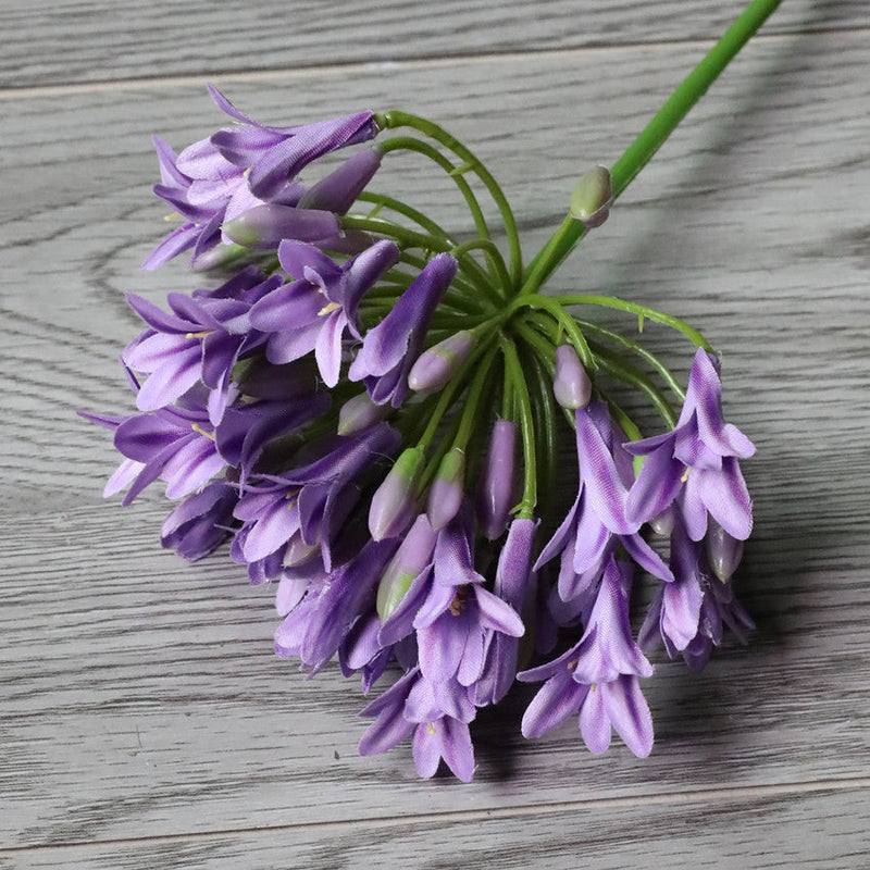 26 Inch Agapanthus Africanus Stems 10 Pcs Faux Silk African Lily Fall Flowers Bulk