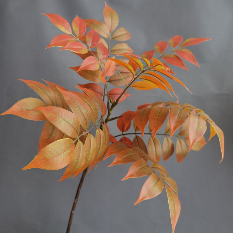 29 Inch Artificial Ailanthus Leaf Stems Branches 10 Pcs Fall Decoration Plants