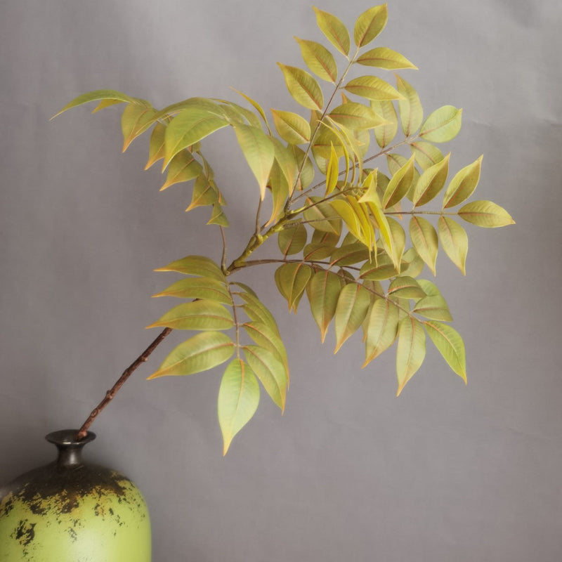 29 Inch Artificial Ailanthus Leaf Stems Branches 10 Pcs Fall Decoration Plants