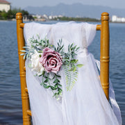 Artificial Rose Flowers 50 Pcs Bulk Wedding Ceremony Aisle Chair Back Floral Decoration