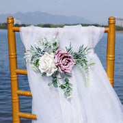 Artificial Rose Flowers 50 Pcs Bulk Wedding Ceremony Aisle Chair Back Floral Decoration
