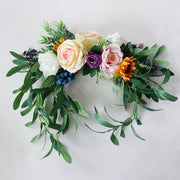 Artificial Flower Aisle Chair Back Decoration Bulk Wedding Ceremony Floral Arrangement