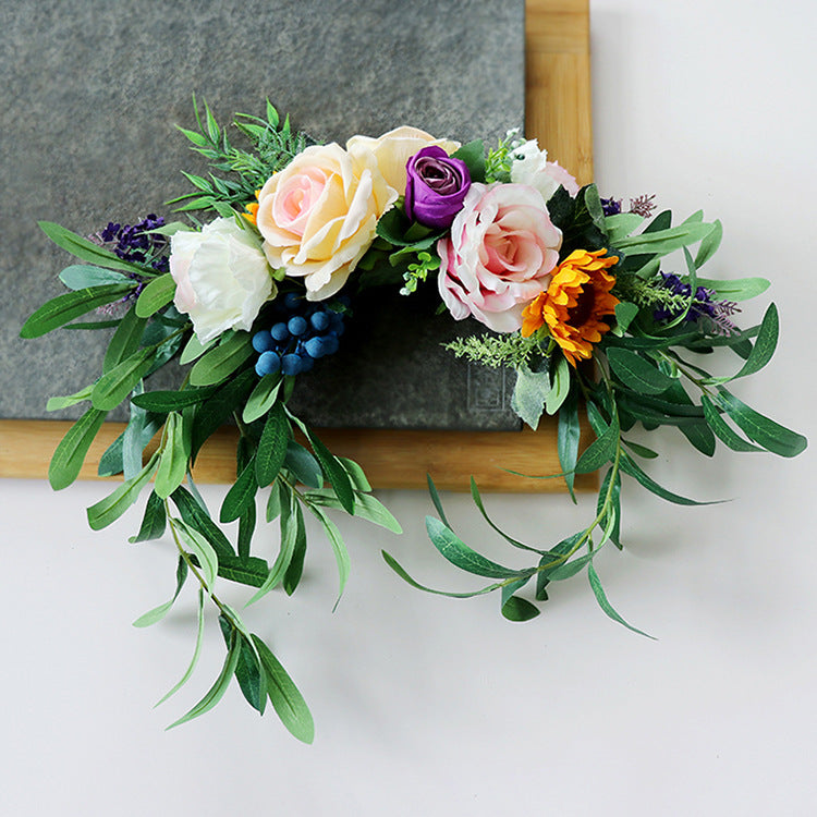 Artificial Flower Aisle Chair Back Decoration Bulk Wedding Ceremony Floral Arrangement