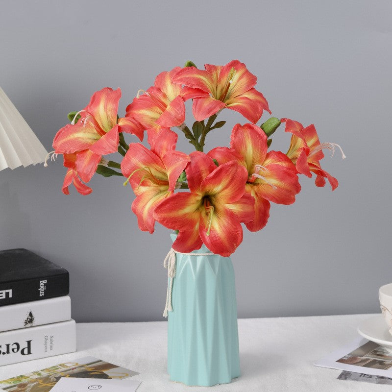Hemerocallis Fulva Day Lily Artificial Flowers 10 Stems 18 Inch Bulk Wholesale