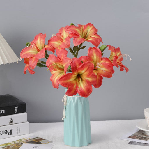 Hemerocallis Fulva Day Lily Artificial Flowers 10 Stems 18 Inch Bulk Wholesale