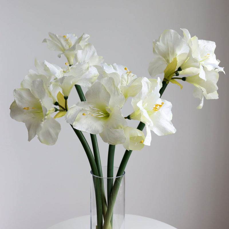 Velvet Amaryllis Stem 24 Inch Artificial Flower Silk Material