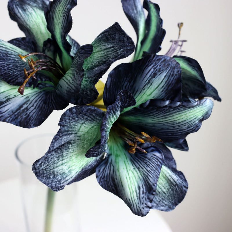 Velvet Amaryllis Stem 24 Inch Artificial Flower Silk Material