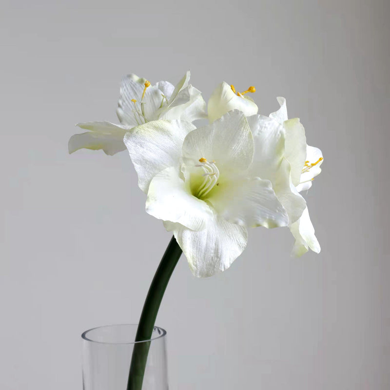 Velvet Amaryllis Stem 24 Inch Artificial Flower Silk Material