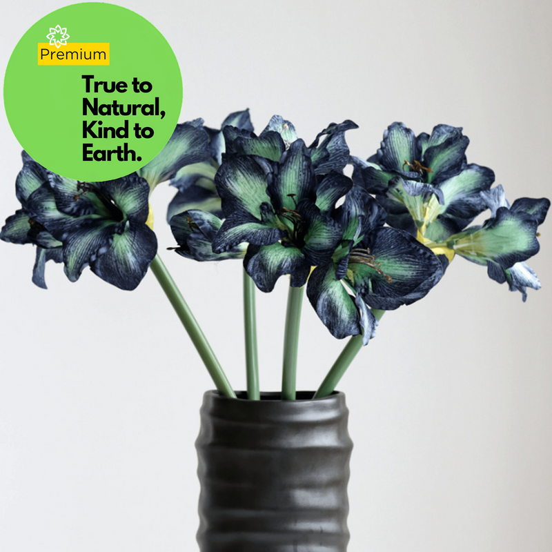 Velvet Amaryllis Stem 24 Inch Artificial Flower Silk Material