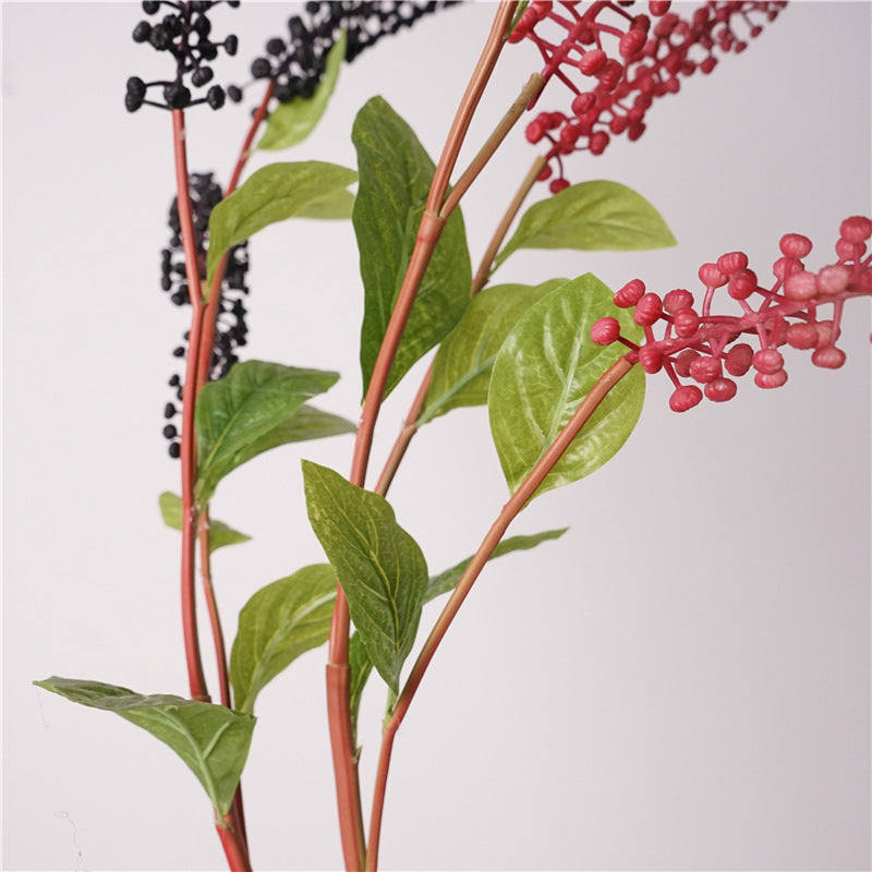 37 Inch Artificial American Pokeweed Branches - 10 Pcs Natural Fall & Winter Stems for Wedding Centerpieces and Home Decor