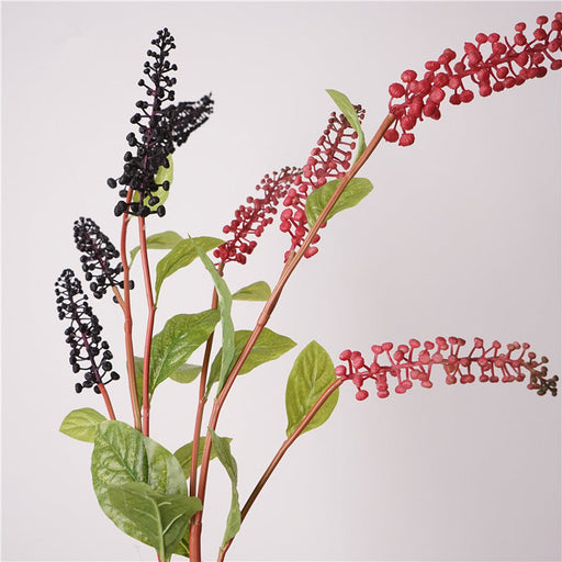 37 Inch Artificial American Pokeweed Branches - 10 Pcs Natural Fall & Winter Stems for Wedding Centerpieces and Home Decor