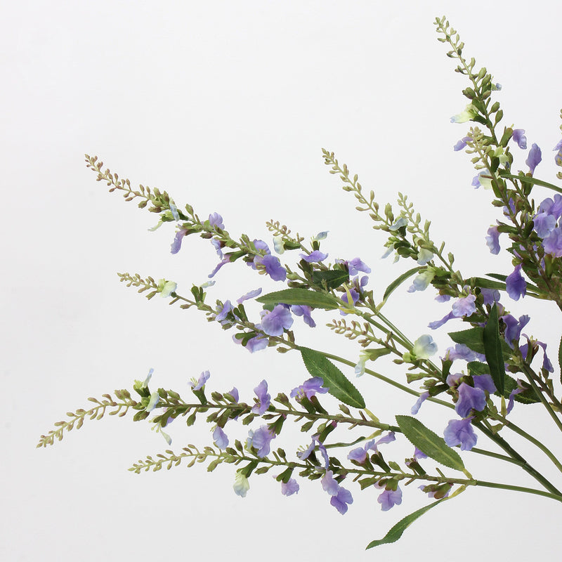 26 Inch Angelonia Stems Spray Violet Purple Silk Artificial Flowers 10 Pcs Bulk