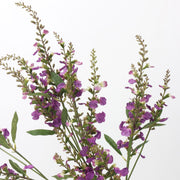 26 Inch Angelonia Stems Spray Violet Purple Silk Artificial Flowers 10 Pcs Bulk