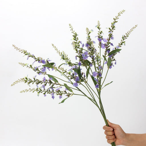 26 Inch Angelonia Stems Spray Violet Purple Silk Artificial Flowers 10 Pcs Bulk