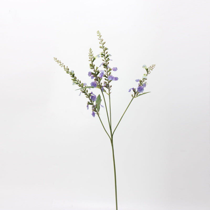 26 Inch Angelonia Stems Spray Violet Purple Silk Artificial Flowers 10 Pcs Bulk