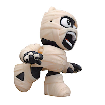 Animated Outhouse Mummy Figurine - Cute Bandaged  Decor (3 Inch Tall)