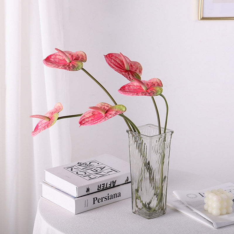 35 Inch Extra Long Anthurium Stems, 10 Pcs Real Touch Artificial Flowers