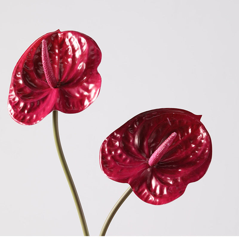 35 Inch Extra Long Anthurium Stems, 10 Pcs Real Touch Artificial Flowers