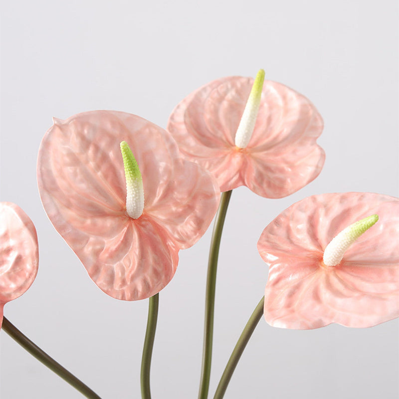 35 Inch Extra Long Anthurium Stems, 10 Pcs Real Touch Artificial Flowers