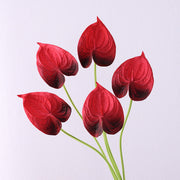 26 Inch Artificial Anthurium Stems 10 Pcs Real Touch Silk Flowers Bulk