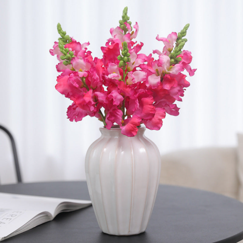 16 Inch Artificial Silk Antirrhinum Flowers Pink 10 Stems Bulk Wholesale