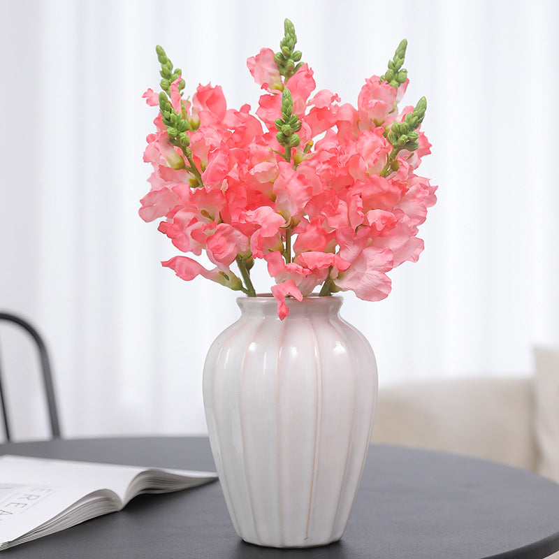 16 Inch Artificial Silk Antirrhinum Flowers Pink 10 Stems Bulk Wholesale