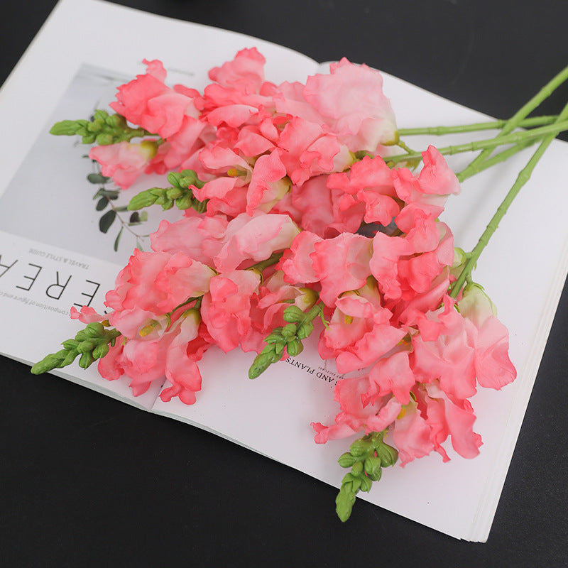 16 Inch Artificial Silk Antirrhinum Flowers Pink 10 Stems Bulk Wholesale