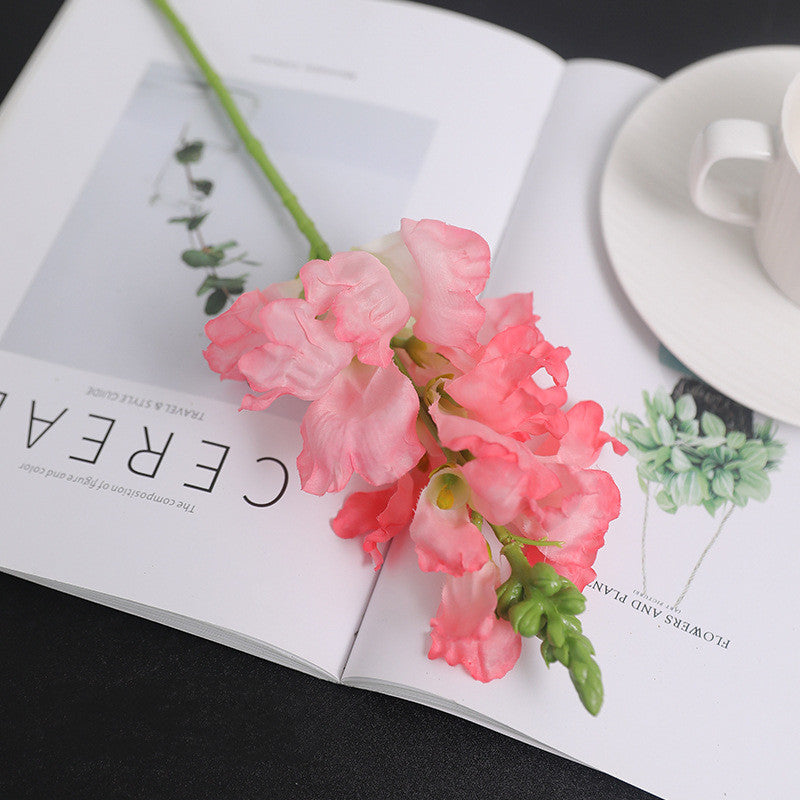 16 Inch Artificial Silk Antirrhinum Flowers Pink 10 Stems Bulk Wholesale