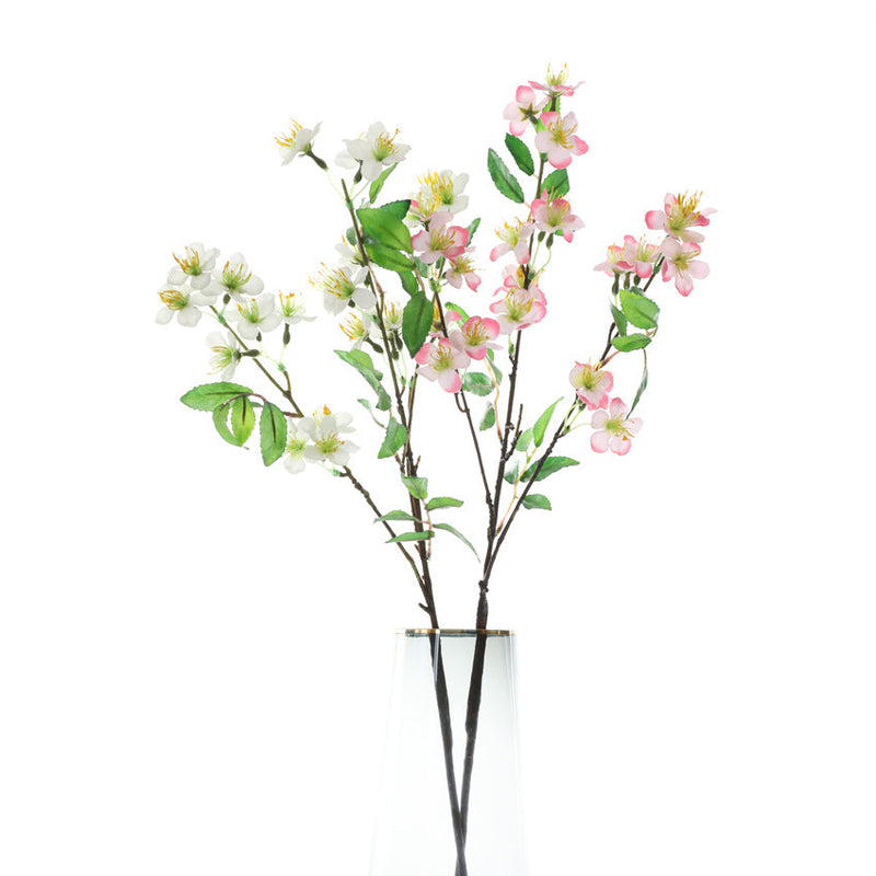 24 Inch Artificial Apple Blossom Spray Stems, 10 Pcs Silk Flower Stems for Floral Arrangements