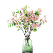 24 Inch Artificial Apple Blossom Spray Stems, 10 Pcs Silk Flower Stems for Floral Arrangements