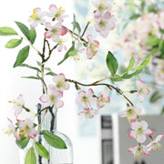 24 Inch Artificial Apple Blossom Spray Stems, 10 Pcs Silk Flower Stems for Floral Arrangements