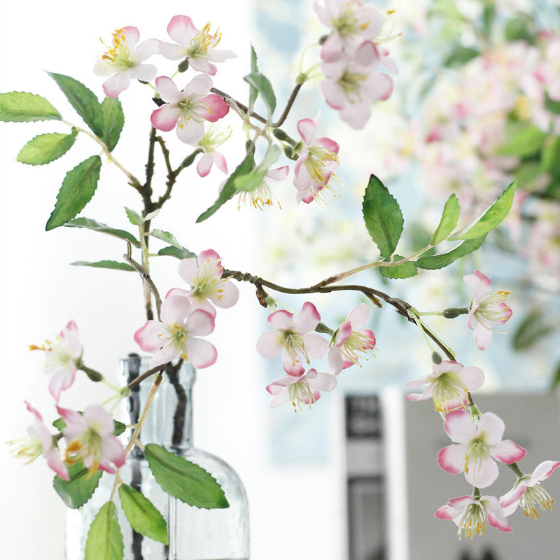 24 Inch Artificial Apple Blossom Spray Stems, 10 Pcs Silk Flower Stems for Floral Arrangements