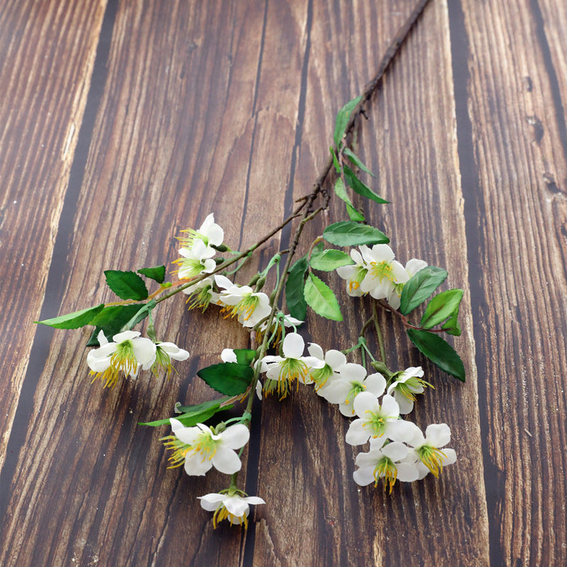 24 Inch Artificial Apple Blossom Spray Stems, 10 Pcs Silk Flower Stems for Floral Arrangements