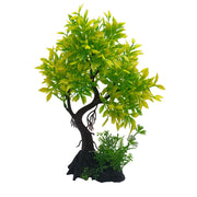 Artificial Aquarium Plants 10 Pcs Green Tree Decorations, 6 Inch, Plastic