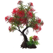 Artificial Aquarium Plants 10 Pcs Green Tree Decorations, 6 Inch, Plastic