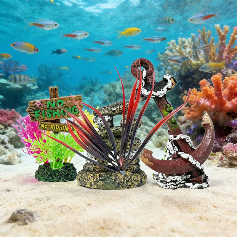 Aquarium Decor Ornaments, Resin Fish Hideout & Tank Landscaping for Commercial Aquariums