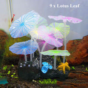 Artificial Mushroom Glow Plants for Fish Tank, 10 Pcs Glowing Effect, Bulk Artificial Aquarium Decor