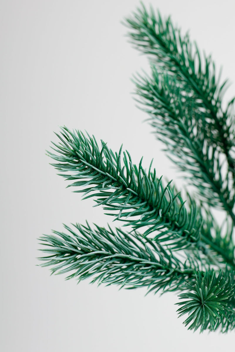 14 Inch Artificial Pine Bush Plants, Bulk Wholesale, 14" Silk Pine Foliage
